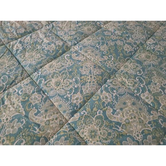 Pottery Barn Paisley Emma Full Queen Quilted Comforter 2 Standard Shams - Picture 6 of 12